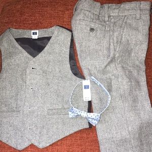 TODDLER SUIT VEST, SUIT TROUSER/PANT, & BOWTIE